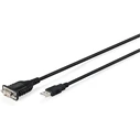 USB to DB9 RS232 Cable DIGITUS 1.8 m FT232RNL Black