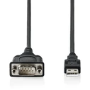 USB to DB9 RS232 Cable DIGITUS 1.8 m FT232RNL Black
