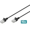DIGITUS U/UTP Cat.6 (Gigabit) Καλώδιο Δικτύου Ethernet Μαύρο