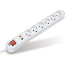 BACHMANN SMART power strip 6x CEE7/3 with SPD and switch, 1.5 m cable