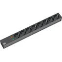 Bachmann 19" Rack-Mount Power Strip, 8-way, no switch, 2 m cable
