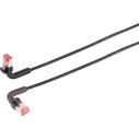 Lanview U/FTP (STP) Cat.6a Καλώδιο Δικτύου Ethernet 0.5m Μαύρο LV-6AFTP-FLEX-ANG-005B