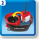 Vileda Easy Wring & Clean Turbo σετ σφουγγαρίσματος (μαύρο/κόκκινο)