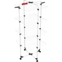 Vileda MIXER 4 Clothes Drying Rack (white) - Metal Foldable, 71x71x169 cm
