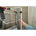 Vileda MIXER 4 Clothes Drying Rack (white) - Metal Foldable, 71x71x169 cm