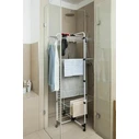 Vileda MIXER 4 Clothes Drying Rack (white) - Metal Foldable, 71x71x169 cm