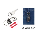 TROIKA 2-WAY KEY keyring black
