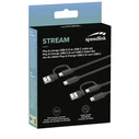 Αξεσουάρ για κονσόλες παιχνιδιών Speedlink STREAM Play & Charge USB-C/A to USB-C Cable Set 2x3m Black