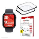 Displex Fc Glass Screen Protector for Apple Watch SE 2 (40 mm) - Black (2-pack)