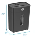 HP OneShred 6CC Document Shredder P4 Cross Cut 6 Sheets 14L Bin Black 230W