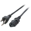 Καλώδιο τροφοδοσίας EFB IEC C13 - IEC C13 1.8m Μαύρο