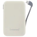 Φορητός φορτιστής ταξιδιού Intenso Power Bank S10000 10000mAh με ενσωματωμένο καλώδιο USB-C, μπεζ
