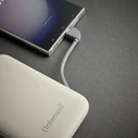 Φορητός φορτιστής ταξιδιού Intenso Power Bank S10000 10000mAh με ενσωματωμένο καλώδιο USB-C, μπεζ