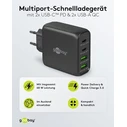 Goobay Φορτιστής Χωρίς Καλώδιο με 2 Θύρες USB-A και 2 Θύρες USB-C 68W Μαύρος (64817)