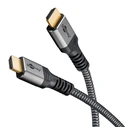 Καλώδιο HDMI Goobay Plus Ultra High-Speed 2.1 48Gbps 8K@60Hz / 4K@120Hz, 5 m (Sharkskin Grey)