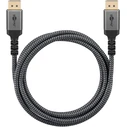 Goobay Plus DisplayPort 2.0/2.1 Cable, DisplayPort male-to-male, 3 m, Sharkskin Grey, 16K@60Hz (DSC), 80 Gbit/s (UHBR20)
