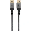 Goobay Plus DisplayPort 2.0/2.1 Cable, DisplayPort male-to-male, 3 m, Sharkskin Grey, 16K@60Hz (DSC), 80 Gbit/s (UHBR20)