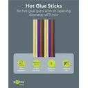 GOOBAY Silicone Glue Sticks 77856 11mm 10 Pieces in 5 Colors