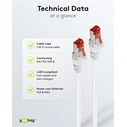 Microconnect S/FTP Cat6 (Gigabit) Ethernet Patch Cable 2m White SSTP602W