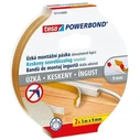tesa Powerbond Schmal - Double-sided transparent adhesive tape 2 x 5m x 9mm
