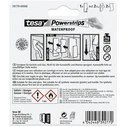 Tesa Powerstrips Adhesive Bathroom Hook / Mount Inox Grey (6 x 1.55 x 2.8 cm)