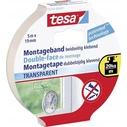 Tesa Powerbond Montageband Διαφανής Διπλής Όψεως Ταινία Στερέωσης 5 m x 19 mm