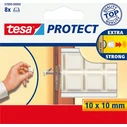 Tesa Protect τετράγωνα προστατευτικά επιθέματα αυτοκόλλητα 10 x 10 mm λευκά, 8 τεμ.