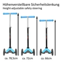 Jamara KickLight 3-Wheel Foldable Scooter - Blue