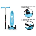 Jamara KickLight 3-Wheel Foldable Scooter - Blue