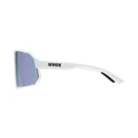 Uvex Sportstyle Unisex Γυαλιά Ηλίου με Λευκό Κοκκάλινο Σκελετό και Μωβ Καθρέφτη Φακό S5330588816