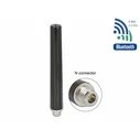 Delock Διπλής Ζώνης (Dualband) Εξωτερική Κεραία WLAN WiFi 6, N θηλυκή, 4–6 dBi, 16.55 cm, Μαύρη (12701)