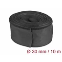 Heat-resistant fabric cable sleeve with Velcro 10 m x 30 mm, black