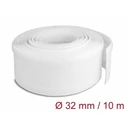 Πλεκτή μανσέτα καλωδίων με κλείσιμο Velcro 10 m x 32 mm, λευκή - Delock 20820