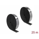 Αυτοκόλλητο Velcro (Αγκίστρι-Βρόχος) 25 m x 50 mm, Μαύρο - Delock 20862