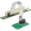 Delock Riser Κάρτα Mini PCI Express σε 1 x PCI με ευέλικτο καλώδιο 13 cm (αριστερή κατεύθυνση)