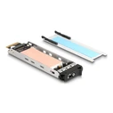 Delock Πλαίσιο Θήκη Drive Bay 1x M.2 NVMe SSD Μαύρο Μεταλλικό (MPN 47037)