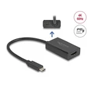 DELOCK Αντάπτορας HDMI (Θηλυκό) σε USB Type-C (Φις) DP Alt Mode, 4K@60Hz, PD 100W