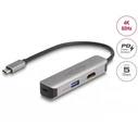 Delock προσαρμογέας USB Type-C σε HDMI 4K60Hz με USB-A και USB-C (PD 92W) - Model 61060