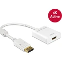 DELOCK Adapter Cable DisplayPort 1.2 Male to HDMI Female 4K Active White (MPN 62608)