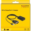 DeLock DVI‑D + USB‑A (male) to DisplayPort 1.2 (female) Adapter Cable 0.5 m Black (MPN 63189)