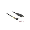 Delock Μετατροπέας USB Type-C σε TTL (3,3 V), 6-pin, 2,0 m