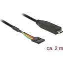 Μετατροπέας USB Type-C 2.0 βύσμα σε TTL 5 V Pfostenbuchse 6 ακίδων 2,0 m - DeLOCK