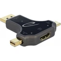 Delock 3-in-1 Monitor Adapter USB-C / DisplayPort / mini DisplayPort to HDMI (4K @ 60Hz) - MPN 64060
