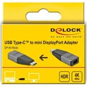 Delock αντάπτορας USB Type-C σε mini DisplayPort (DP Alt Mode) 4K 60Hz