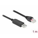 Delock Serial Cable with FTDI chipset, USB 2.0 Type-A to RS-232 (RJ45) 1 m, black, Model 64160
