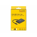 Delock USB 3.2 Gen 1 USB Type-C Hub with 3 x USB Type-C Ports + 1 x USB Type-C PD 100W (Model 64174)