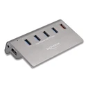 Delock USB 10 Gbps Hub with 4 USB Type-A Ports + 1 Quick-Charge Port, incl. Power Adapter (Model 64182)