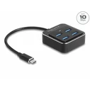 Delock USB 3.2 Gen 2 Type-C Hub with 4 x USB-A ports - 10 Gbps (Model 64191)