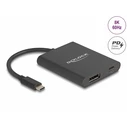Delock USB Type-C σε DisplayPort (DP Alt Mode) Αντάπτορας 8K60Hz HDR με Power Delivery 60W