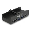Εξωτερικός USB Hub 5 Gbps με 2 x USB Type-A, 1 x USB Type-C και υποδοχές SD + Micro SD με βίδα στερέωσης — Delock 64263